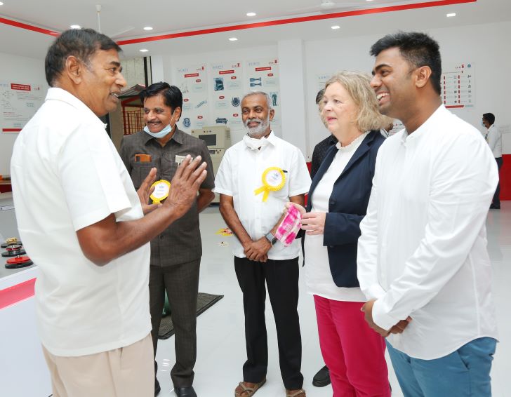 Left to right: Dr KP Ramaswamy, chairman, KPR Group; Dr AM Natarajan, chief executive, KPRIET; P Arumugam, chief executive, EKKI Pumps, Karin Stoll, German Consul General and Kanishka Arumugam, co-CEO, EKKI Pumps at the opening of the EKKI-KPR International Water Technology Centre.