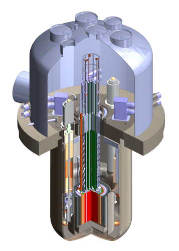 A rendering of TerraPower’s traveling wave reactor design. Image courtesy of TerraPower.
