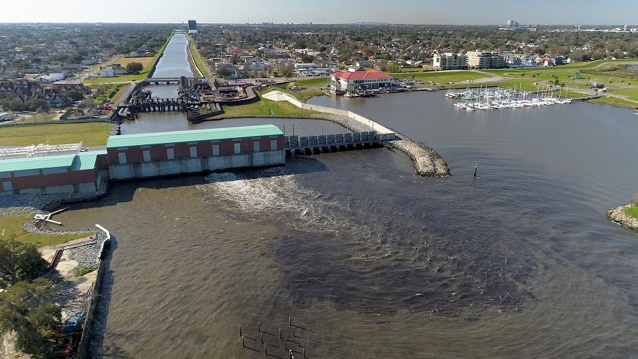 In the event of a storm surge, three pump stations will be able to quickly move water from the canal system into Lake Ponchartrain.
