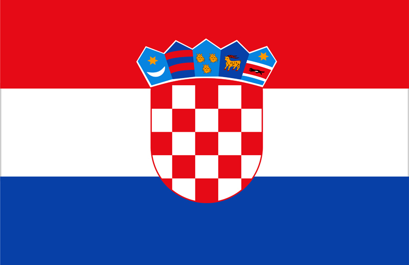 The Croatian flag. Image: Armita/Shutterstock.