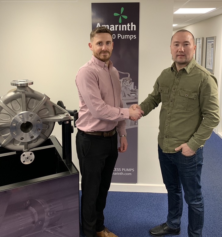 Amarinth signing agency agreement with Berik Taganov, Technical Director ISG.