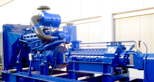 A diesel-driven boiler feed pump type HGC from KSB, similar in design to those that will be installed at a new power station in Indonesia