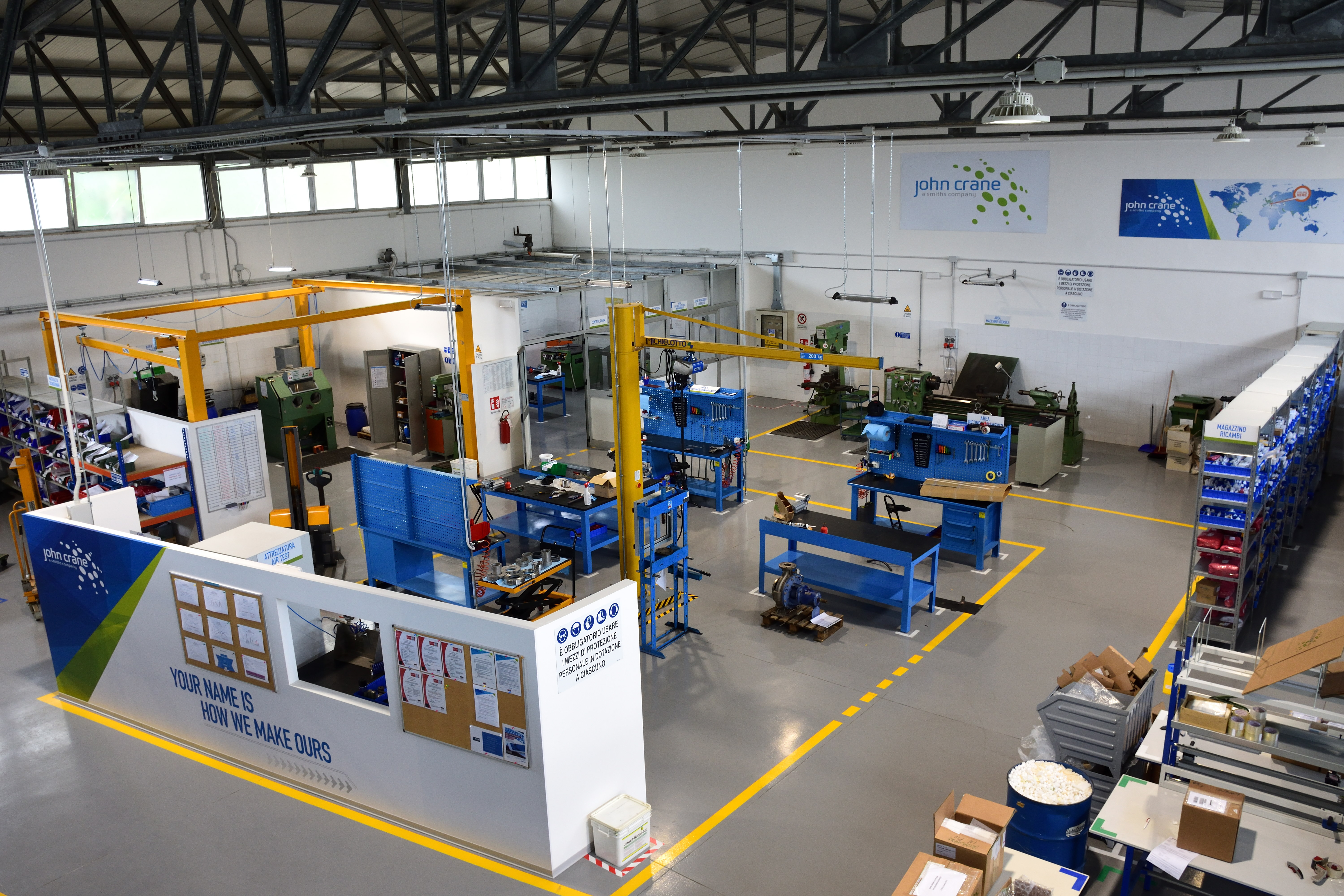 Inside John Crane's new service centre in Livorno.