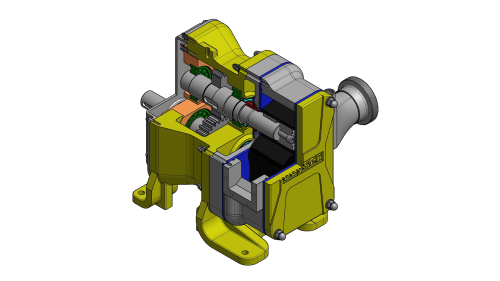 LB elastomer coated rotary lobe pump.