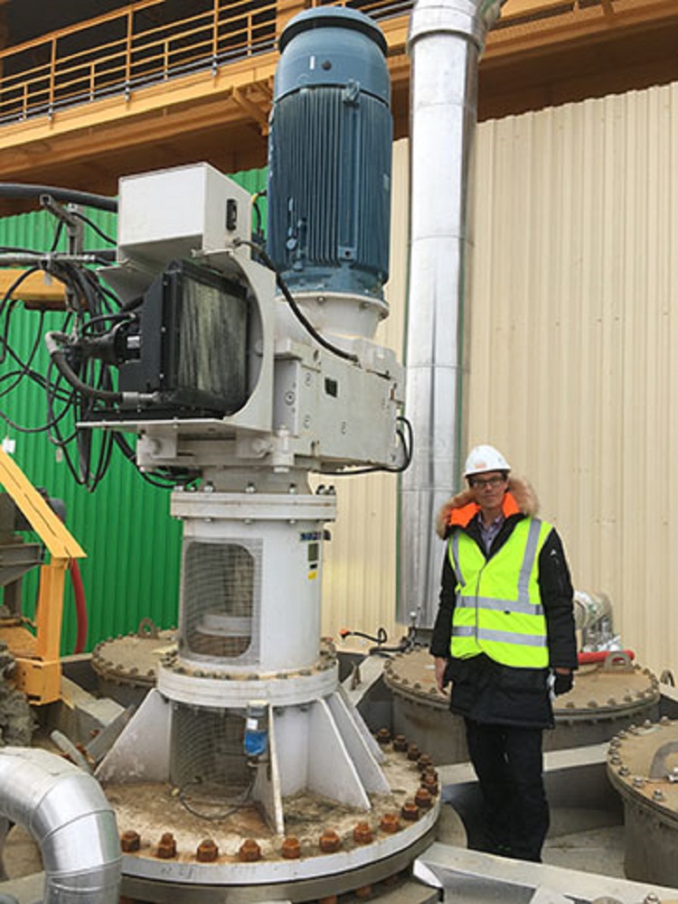 The Scaba 240FVPT-Sff agitator operates smoothly at the PhosAgro Cherepovets site in Russia.