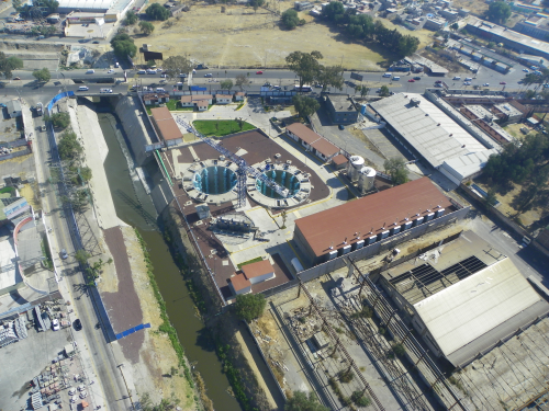 Top view on ‘La Caldera’ pumping station.