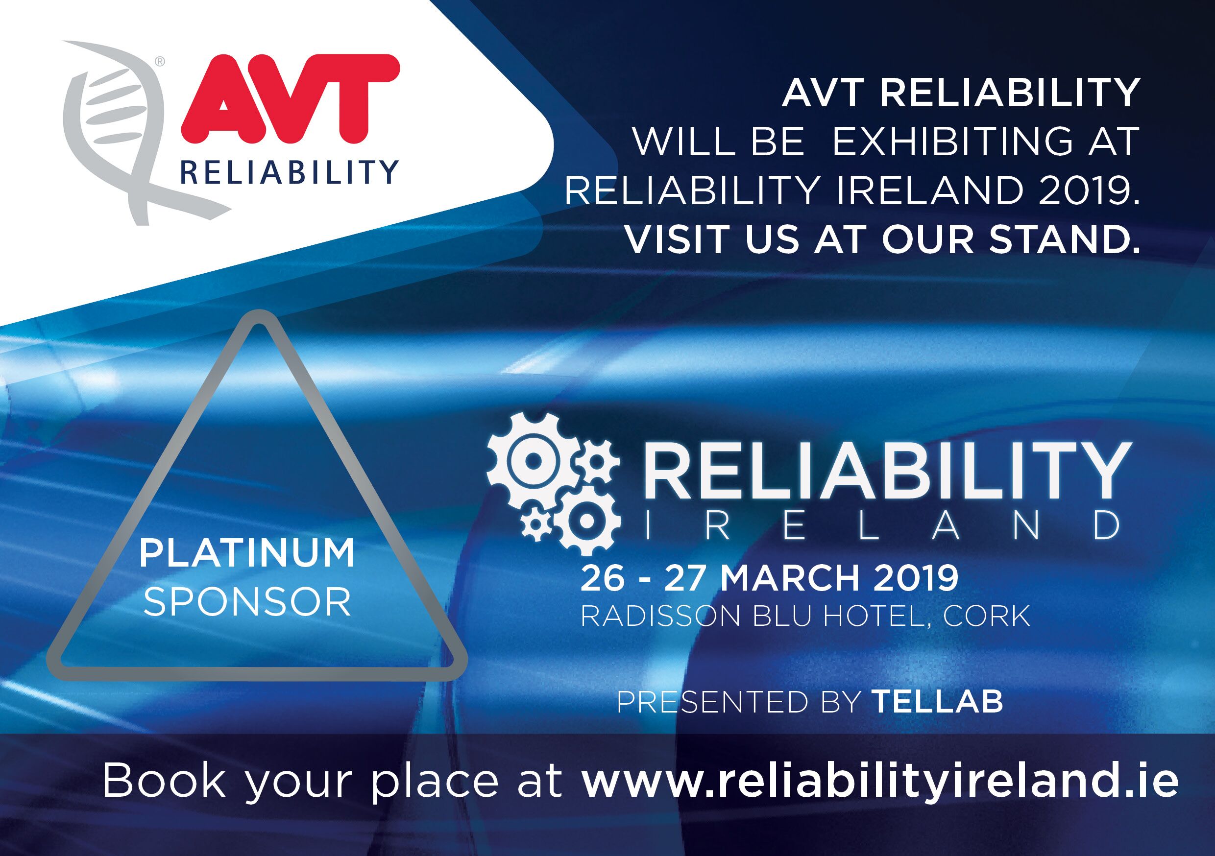 AVT Reliability is the lead sponsor at Reliability Ireland 2019.