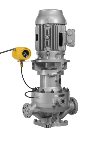 The Sundyne GSPV API 685 sealless magnetic drive vertical pump, featuring the VapourView Pump Protection System.