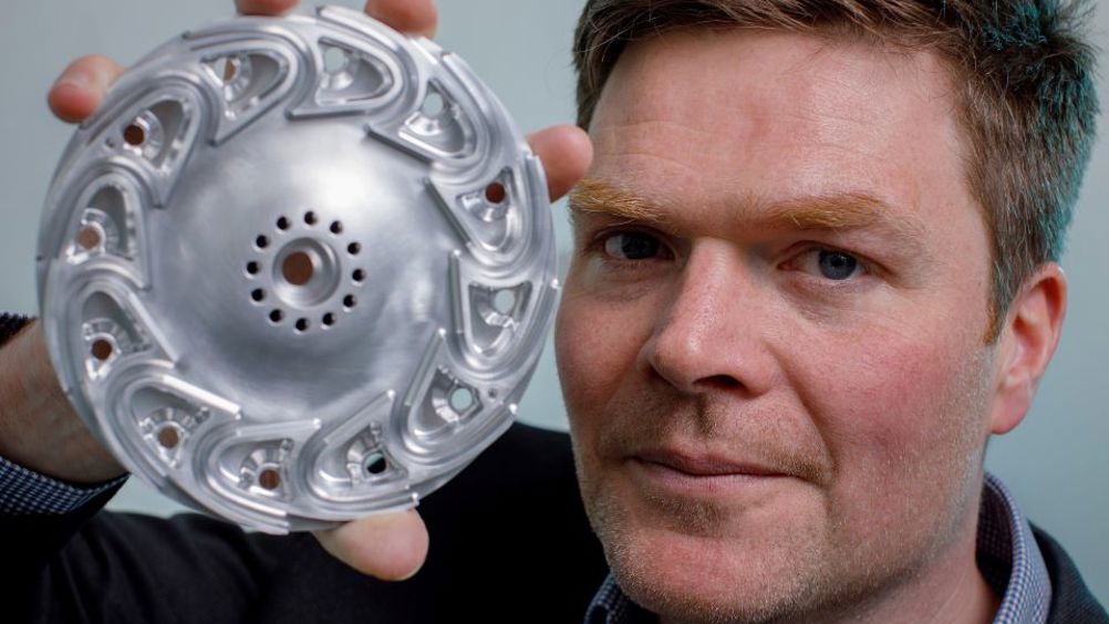 Tom Taylor, founder and CEO of Futraheat, with the Turboclaw.