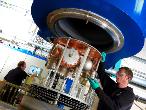 A Hardide coating reactor being loaded with components.