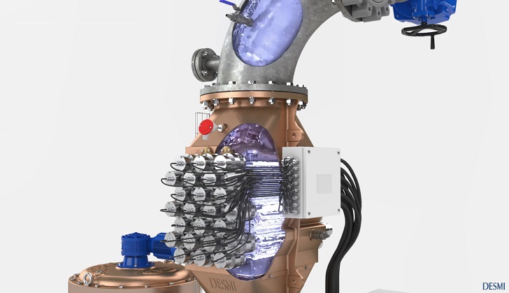 UV filtration of the ballast water in the DESMI CompactClean BWMS.