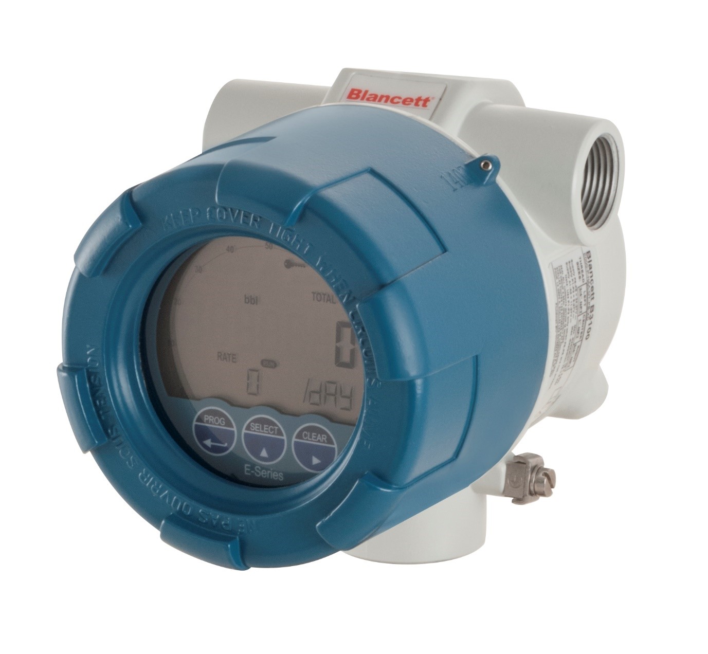 Blancett’s new explosion-proof B3100 flow monitor.