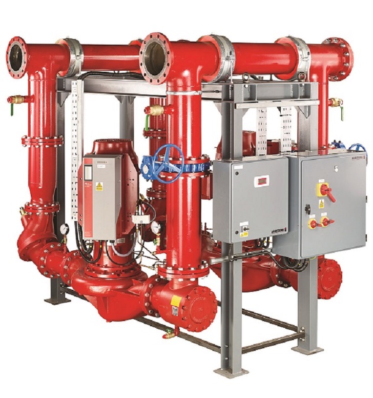 Armstrong's 4300 Series variable speed pumps integrated with the IPS 4000 pump controller, installed at the Blackburn Meadows District Heating Scheme.