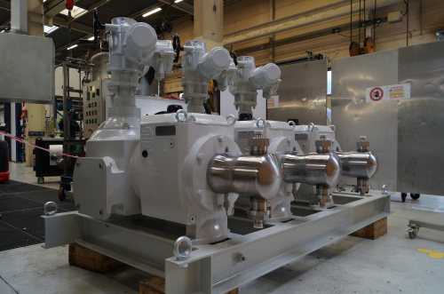 Milton Roy's Primeroyal R triplex metering pumps that were specially-configured to the meet the project requirements.