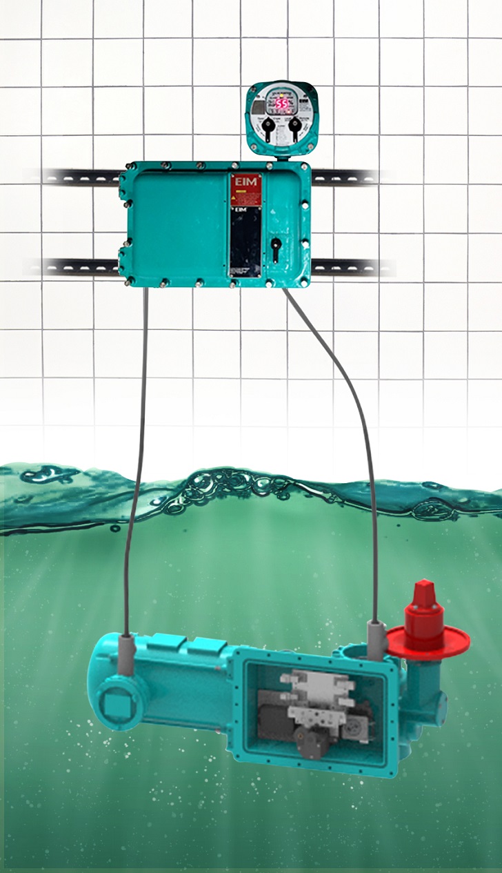 The EIM Aquanaught submersible electric actuator can operate for seven days under 150 feet of dirty water.