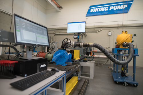Viking Pump's expanded lab in Cedar Falls.