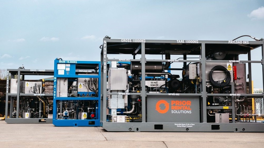 Left to right: 180k Zone 2 nitrogen pump, 180k Zone 2 compact nitrogen pump, and 90k Zone 2 CE-marked nitrogen pump. All pumps manufactured by Prior Power Solutions.