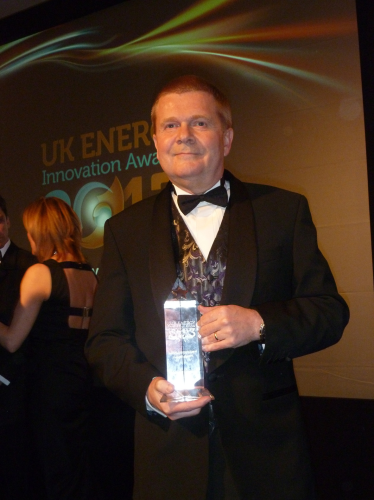 Eddie Hartley, Invertek’s Production Manager, collected the Best International Trade Award at the UK Energy Innovations Awards 2013