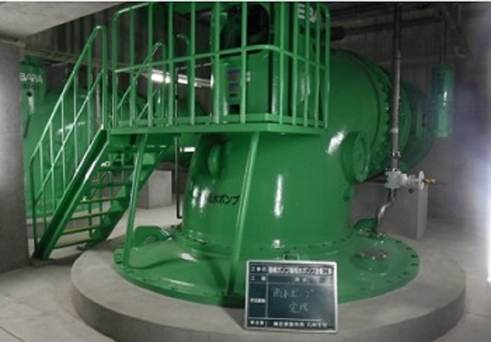 The pumproom at Hakozaki Pump Station.