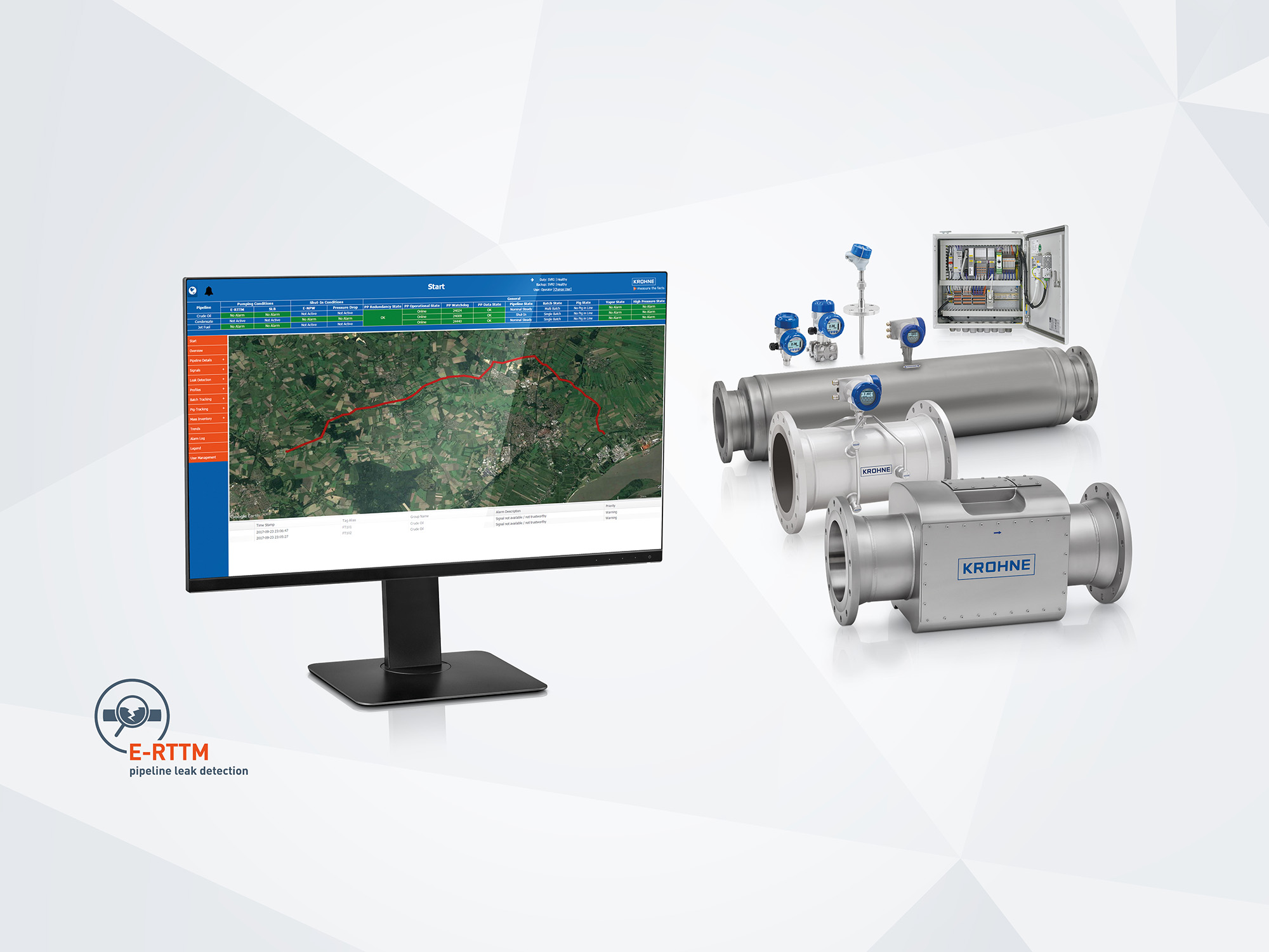 Krohne's new PipePatrol pipeline monitoring is a suite of eight modules.