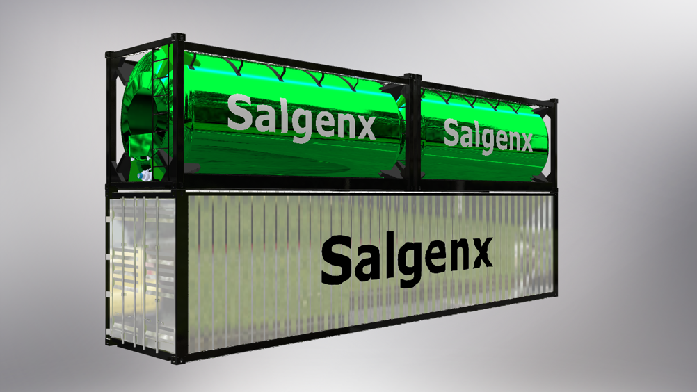 Salgenx S3000 saltwater flow battery technology.