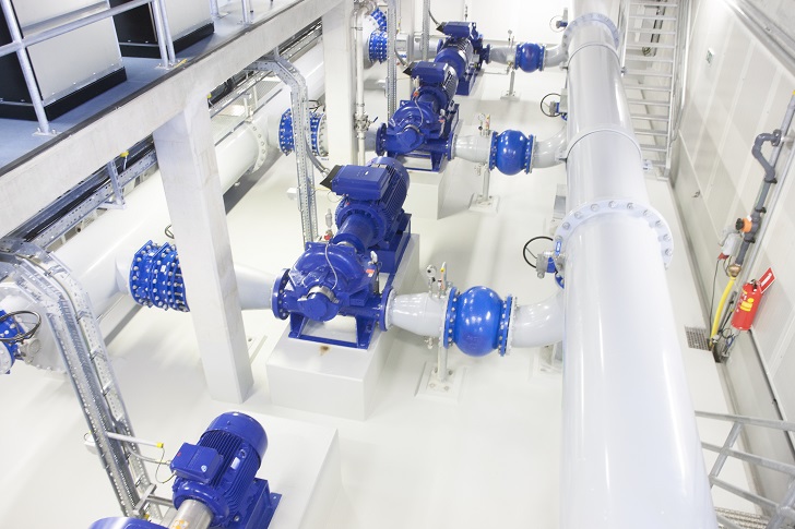 The Nieuwdorp station is built according to the ‘two street’ principle, ensuring that there is always at least one pump set completely redundant to secure continuous water supply.