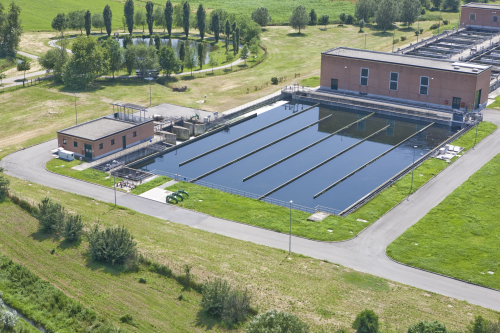 The Milan–Nosedo wastewater treatment plant.