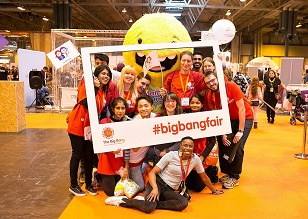 Young people attending the Big Bang Fair in 2016.