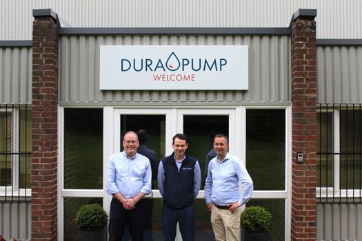 (Left to right) John Calder, technical director, Ross Calder, sales and marketing director, and Owen Ford, managing director at Dura Pump. 