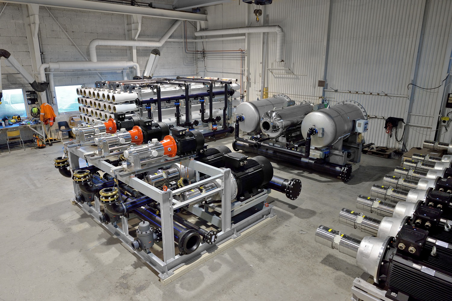 The Norwater factory where high pressure pumps are used in its reverse osmosis systems.