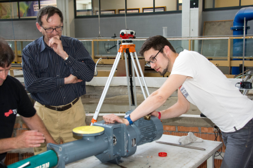 Pump assembly at Graz Technical University.