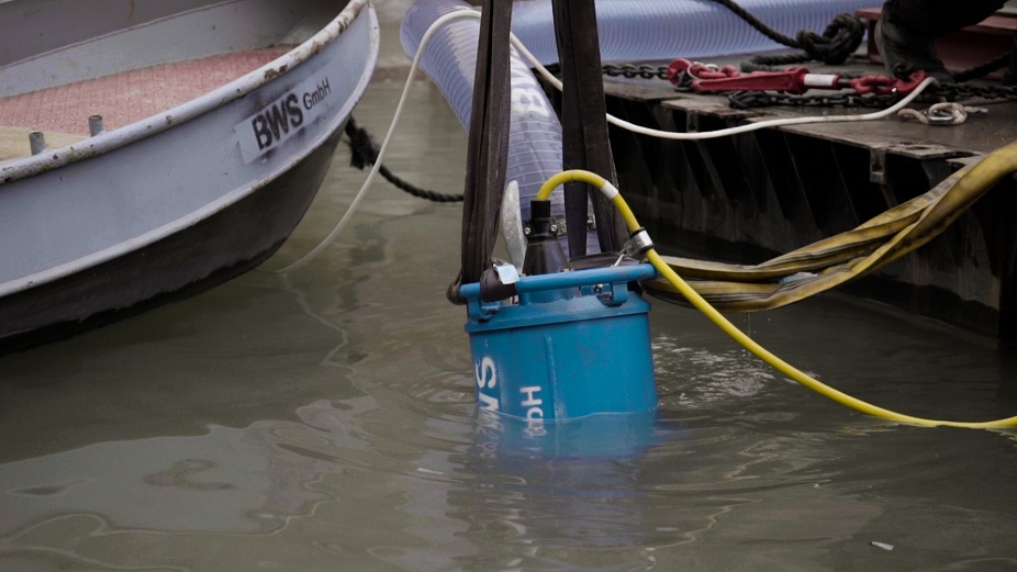 Tsurumi’s GPN 415 submersible pump in its element. (Image: Tsurumi)