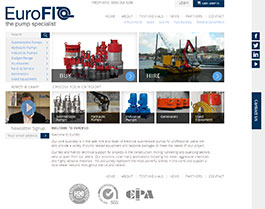 EurFlo’s website is the company’s shop window but also provides the opportunity to showcase its projects.