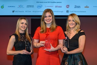 The IET’s Young Woman Engineers of the Year.
(Left to right) Gemma Dalziel, Jenni Sidey and Bethan Murray.