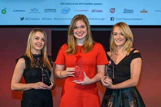 The IET’s Young Woman Engineers of the Year.
(Left to right) Gemma Dalziel, Jenni Sidey and Bethan Murray.