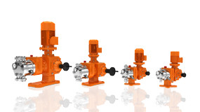 Hydraulic diaphragm metering pump Orlita® Evolution EF3a: High process reliability and flexibility.