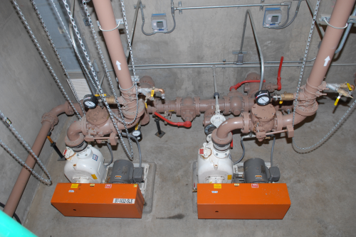 Figure 1. In total, the WPWSW facility installed three  Gorman-Rupp  self-priming, centrifugal pumps – one for each of the two basins and one to serve as a standby pump.