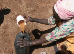 When safe drinking water is not available within walkable distances, digging water from dry river beds is often the only possibility of getting water. Water borne diseases is a logical result of this and children are usually the first ones to be hit.