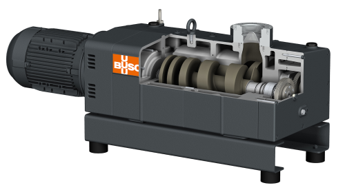 Cross-section of a COBRA NX screw vacuum pump.