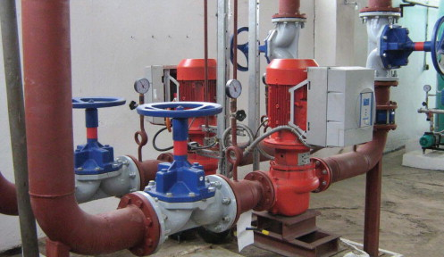 Figure 3. In Constanta's district heating system transfer stations, variable speed hot-water recirculation pumps ensure that heat energy is distributed to the connected residential buildings according to demand.