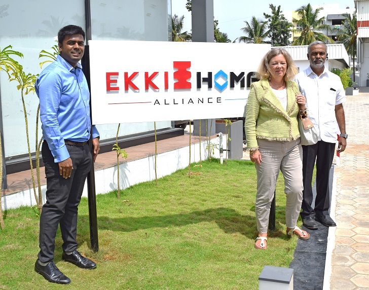 Left to right: Kanishka Arumugam (chief executive, EKKI HOMA), Karin Stoll (German Consul General Chennai) and P Arumugam (chief executive, EKKI & Deccan Pumps Pvt Ltd).