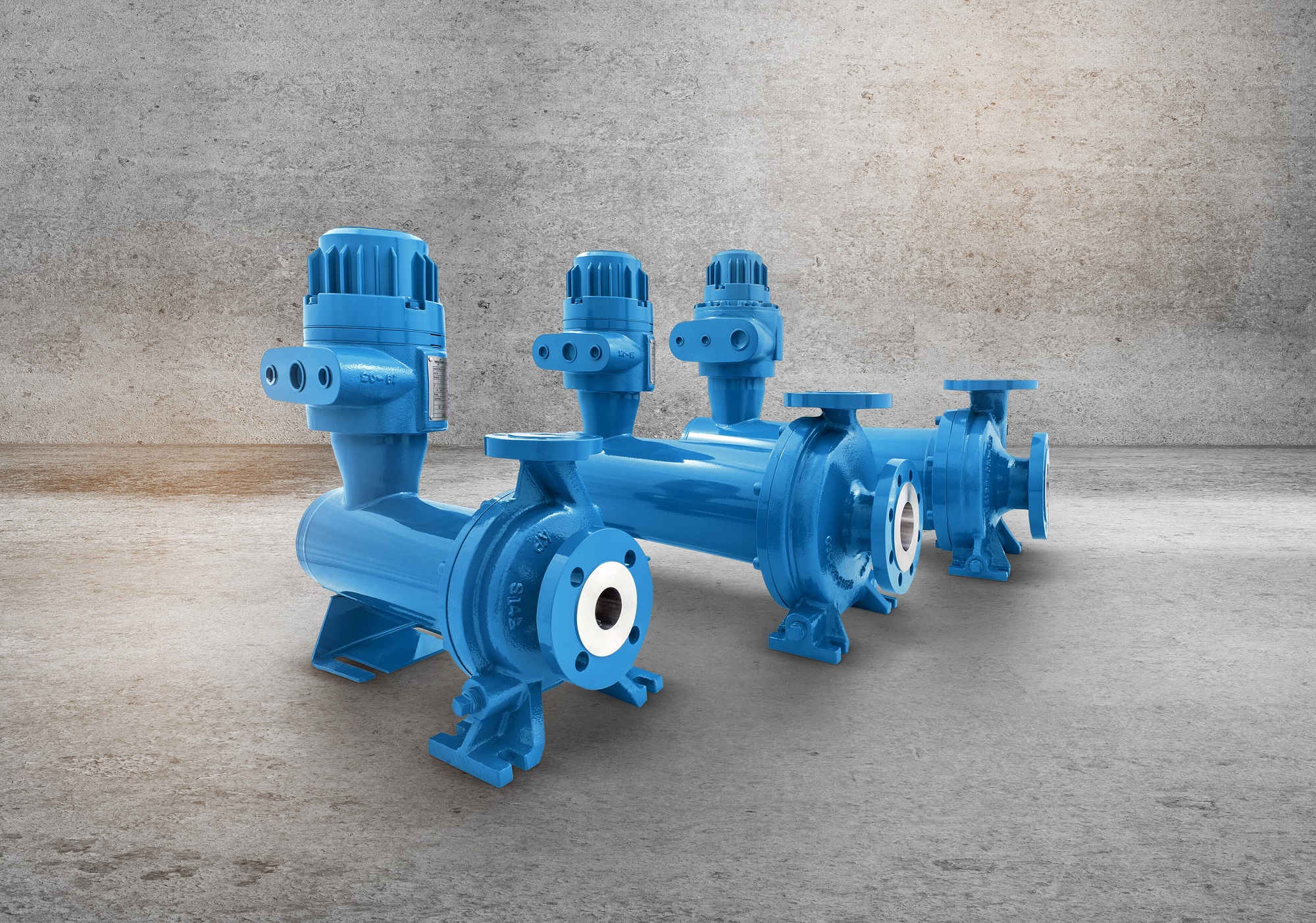 The four new pumps make a total of 12 different sizes in the series, all designed according to DIN EN ISO 2858.  (Image: LEWA GmbH)