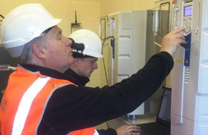 Contracts service manager, Chris Crowe,  with one of the new panels.