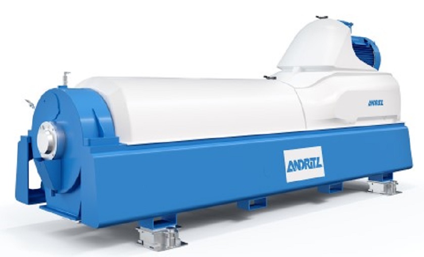 The new generation of decanters: the ANDRITZ decanter centrifuge from the DU series for efficient sludge dewatering.
