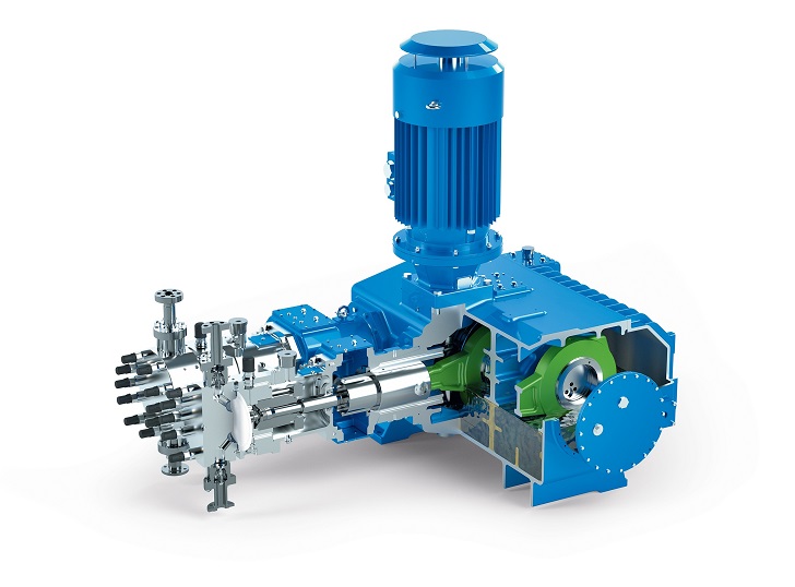 Process diaphragm pumps stand out for their robust mono-block design, for their smooth running thanks to the integrated worm gear with high hydraulic output and for having flow rates that are independent of the discharge pressure. (Image: LEWA GmbH)