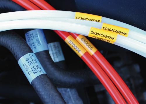 High-strength labels bond to all industrial pipes, flexible hoses and conduits for long-term identification.