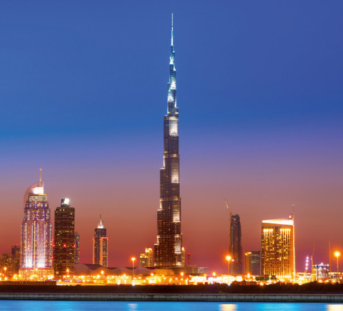 Xylem's specially designed variable-speed booster sets distribute 1,000 m3 of water per day to the top floor of the Burj Khalifa in Dubai.