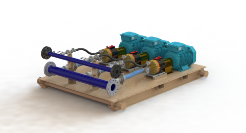 The combined Hydra-Cell G35 pumps can deliver 420 litres per minute