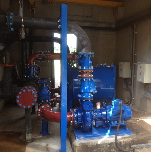 The new Hidrostal end suction pumps installation.