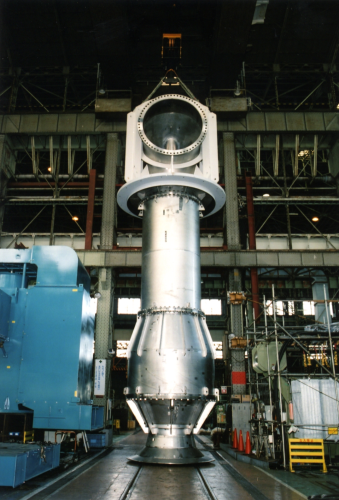 Figure 1. Ebara's VYB (shown here) and VYM vertical mixed flow pumps have been developed to meet the challenges of seawater desalination pumping.